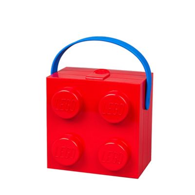 Red brick Lunch box with Handle